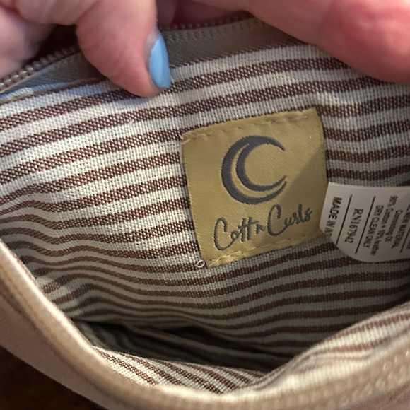 New Snowman cotton Canvas Wristlet with Leather Strap - Picture 5 of 5